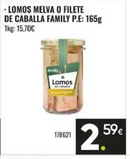 Family Cash FAMILY Lomos melva o filete de caballa oferta