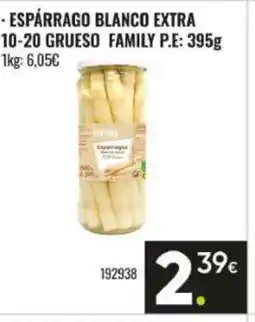 Family Cash FAMILY Espárrago blanco extra 10-20 grueso oferta