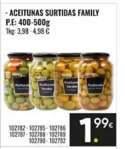 Family Cash FAMILY Aceitunas surtidas oferta