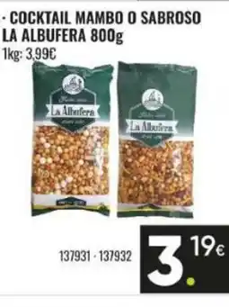 Family Cash LA ALBUFERA Cocktail mambo o sabroso oferta