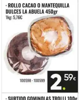 Family Cash Rollo cacao o mantequilla dulces la abuela oferta