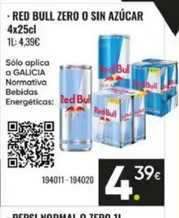 Family Cash RED BULL Zero o sin azúcar oferta