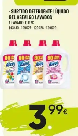 Family Cash Surtido detergente líquido gel asevi 60 lavados oferta