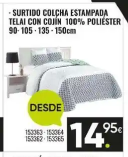 Family Cash Surtido colcha estampada telai con cojín 100% poliéster oferta