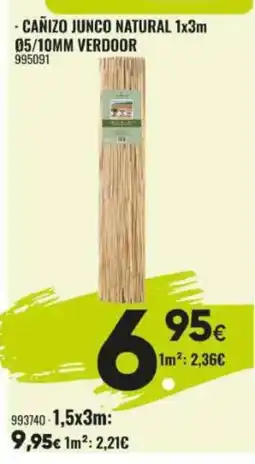 Family Cash Cañizo junco natural 1x3m 05/10mm verdoor oferta