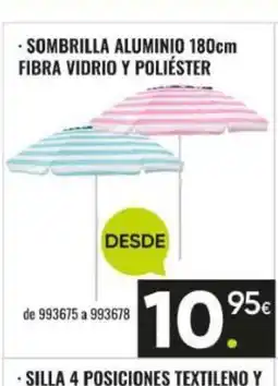 Family Cash Sombrilla aluminio fibra vidrio y poliéster oferta