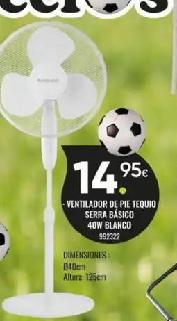 Family Cash Ventilador de pie tequio serra básico 40w blanco oferta