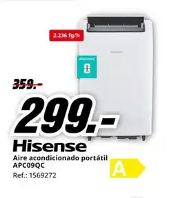 MediaMarkt HISENSE Aire acondicionado portátil APC09QC oferta