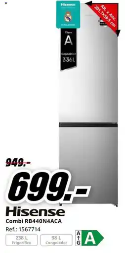 MediaMarkt HISENSE Combi RB440N4ACA oferta