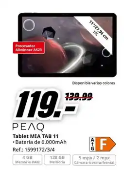 MediaMarkt PEAQ Tablet MIA TAB 11 oferta
