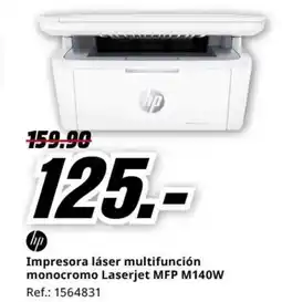 MediaMarkt HP Impresora láser multifunción monocromo Laserjet MFP M140W oferta