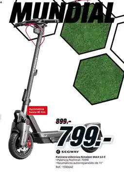 MediaMarkt SEGWAY Patinete eléctrico Ninebot MAX G3 E oferta