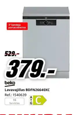 MediaMarkt BEKO Lavavajillas BDFN26640XC oferta