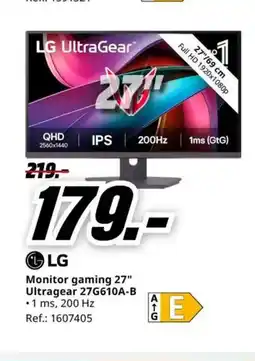 MediaMarkt LG Monitor gaming 27" Ultragear 27G610A-B oferta
