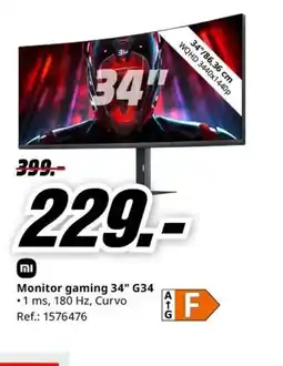 MediaMarkt Monitor gaming 34" G34 oferta