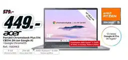 MediaMarkt ACER Portátil Chromebook Plus 514 CB514-3H con Google AI oferta