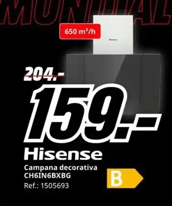 MediaMarkt HISENSE Campana decorativa CH6IN6BXBG oferta