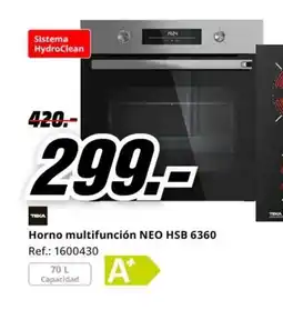 MediaMarkt TEKA Horno multifunción NEO HSB 6360 oferta