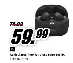 MediaMarkt JBL Auriculares True Wireless Tune 255NC oferta