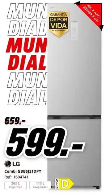 MediaMarkt LG Combi GBBSJ21DPY oferta