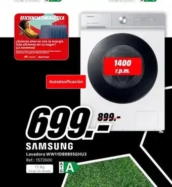 MediaMarkt SAMSUNG Lavadora WW11DB8B95GHU3 oferta