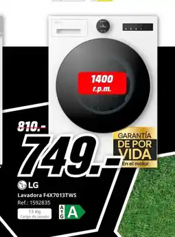 MediaMarkt LG Lavadora F4X7013TWS oferta