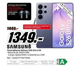 MediaMarkt SAMSUNG Smartphone Galaxy S26 Ultra 5G oferta