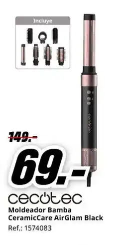 MediaMarkt CECOTEC Moldeador Bamba CeramicCare AirGlam Black oferta