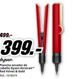 MediaMarkt DYSON Plancha secador de cabello Airstrait Red Velvet & Gold oferta