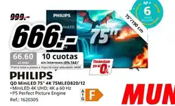 MediaMarkt PHILIPS QD MiniLED 75" 4K 75MLED820/12 oferta