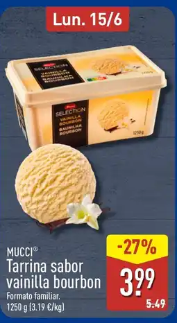 ALDI MUCCI Tarrina sabor vainilla bourbon oferta