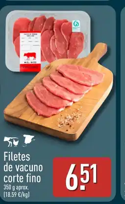 ALDI Filetes de vacuno corte fino oferta