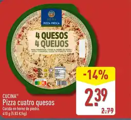 ALDI CUCINA Pizza cuatro quesos oferta