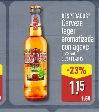 ALDI DESPERADOS Cerveza lager aromatizada con agave oferta