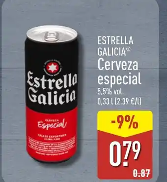 ALDI ESTRELLA GALICIA Cerveza especial oferta