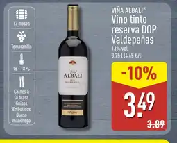 ALDI VIÑA ALBALI Vino tinto reserva DOP Valdepeñas oferta