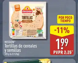 ALDI MISSION Tortillas de cereales y semillas oferta
