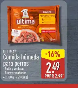 ALDI ULTIMA Comida húmeda para perros oferta