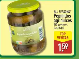 ALDI ALL SEASONS Pepinillos agridulces oferta