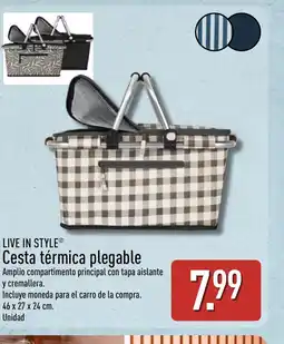 ALDI LIVE IN STYLE Cesta térmica plegable oferta