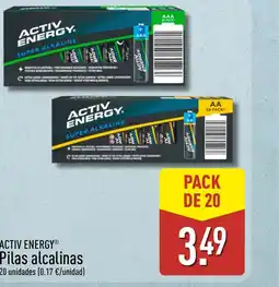 ALDI ACTIV ENERGY Pilas alcalinas oferta