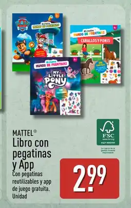 ALDI MATTEL Libro con pegatinas y App oferta