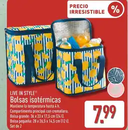 ALDI LIVE IN STYLE Bolsas isotérmicas oferta