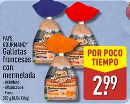 ALDI PAYS GOURMAND Galletas francesas con mermelada oferta