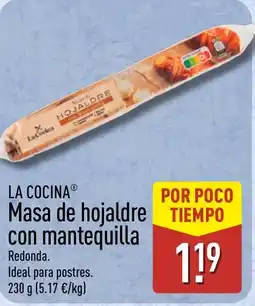 ALDI LA COCINA Masa de hojaldre con mantequilla oferta
