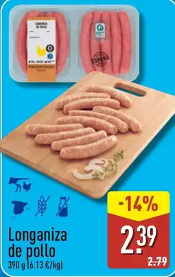 ALDI Longaniza de pollo oferta