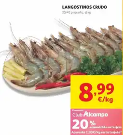 Alcampo Langostinos crudo oferta
