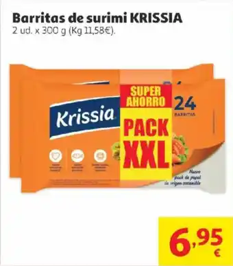 Alcampo KRISSIA Barritas de surimi oferta