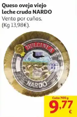 Alcampo NARDO Queso oveja viejo leche cruda oferta