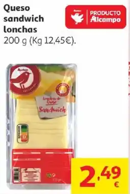 Alcampo Queso sandwich Lonchas oferta
